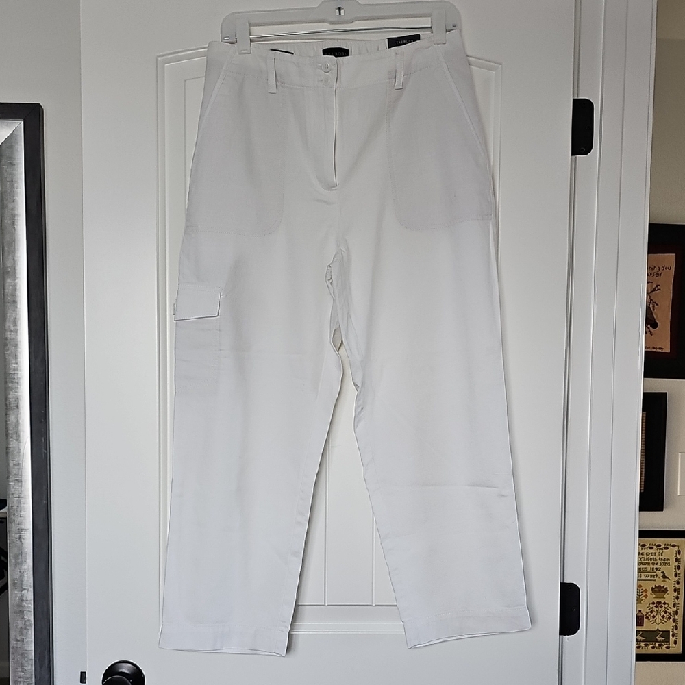 Talbots Soft White Cargo Pants